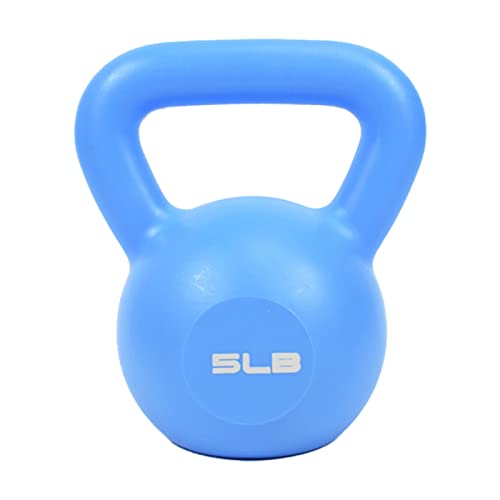 PE-Kettlebell-Gewicht für Männer und Frauen für Übungen, Krafttraining, Funktionelle Fitness, Plyometrie (Blau 5LB) von Srliya