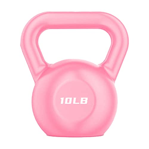 PE-Kettlebell-Gewicht für Männer und Frauen für Übungen, Krafttraining, Funktionelle Fitness, Plyometrie (Rosa 10LB) von Srliya