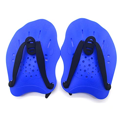 Schwimm-Handpaddel, Robuste, rutschfeste Trainingsflossen für Anfänger und Jugendliche mit Assistenten-Design (Blau) von Srliya