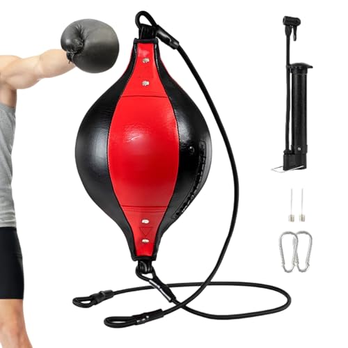 Ssdkpe Speed Bags for Boxing | Flexibler Punchingball - Elastisches PU-Leder Doppelend-Boxsack für Gym Fitness Koordination Core Training Übung Workout von Ssdkpe