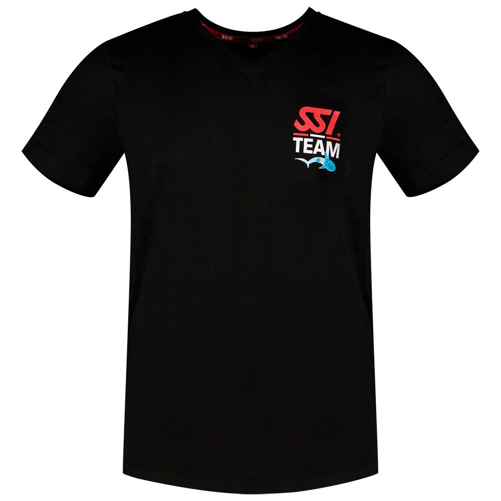 Ssi T-v Neck Waves Short Sleeve T-shirt Schwarz 2XL Mann von Ssi