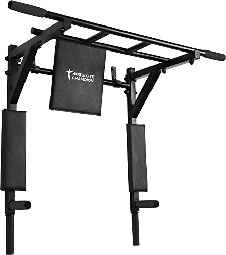 Klimmzugstange 3 in 1 Athlet Schwarz | Wandmontage | Pull Up Bar/Chin Up Bar | Multifunktional | Dip Station | Home Gym | Workout | Sportgerät | Fitness Geräte | Klimmzug Stangen von StM