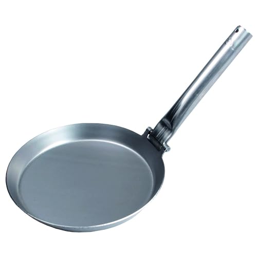 Stabilotherm Jägerpfanne mit Metall Klappgriff | zum Outdoor kochen & braten über offenem Feuer oder Grill | Eisenpfanne Gusspfanne Gusseisen Karbonstahl | extrem hohe Qualität & platzsparend von Stabilotherm