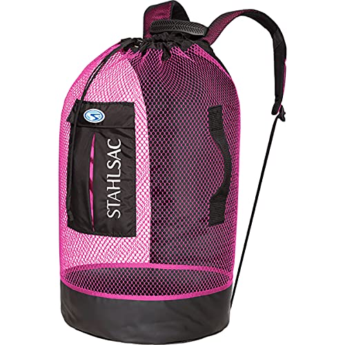 Stahlsac by Bare Panama Mesh Backpack (Black/Pink) von Stahlsac