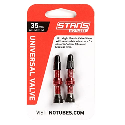 Stan's NoTubes Unisex – Erwachsene Ventil-03300613 Ventil, Rot, 35 mm von NoTubes