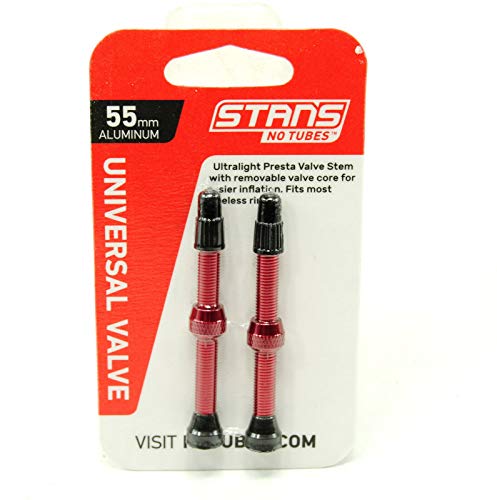 Stan's NoTubes Unisex – Erwachsene Ventil-03300639 Ventil, Rot, 55 mm von NoTubes