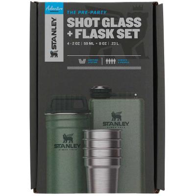 Stanley Adventure Shot & Flask Gift Set 236 Ml Fassungsvermögen Grün von Stanley