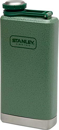 Stanley Adventure großer Flachmann, 0.23 L, Hammertone Green, 18/8 Edelstahl, Auslaufsicher, mit Deckelsicherung von STANLEY