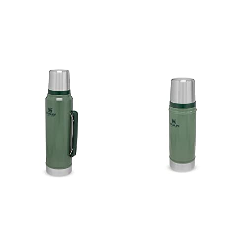 Stanley Classic Legendary Thermosflasche 1L Hammertone Green - Edelstahl Thermoskanne & Classic Legendary Thermosflasche 473ml Hammertone Green - Edelstahl Thermoskanne von STANLEY