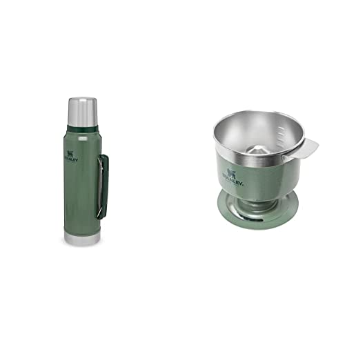 Stanley Classic Legendary Thermosflasche 1L Hammertone Green - Edelstahl Thermoskanne & Perfect Brew Pour Over - Ergibt 1-6 Tassen | Wiederverwendbar | Keine Einweg-Papierfilter erforderlich von STANLEY