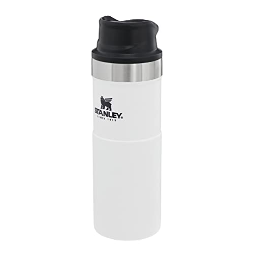 Stanley Trigger Action Thermobecher 0.47L - Hält 7 Stunden Heiß - Kaffeebecher To Go Auslaufsicher - Thermosflasche für Kaffee, Tee & Wasser - BPA-Frei - Edelstahl - Spülmaschinenfest - Polar von STANLEY