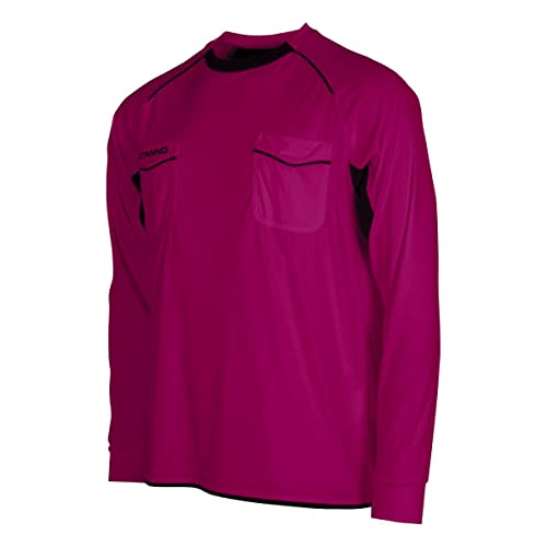 Stanno Schiedsrichter Shirt - Advanced ClimaTec Technology - Atmungsaktiv und Komfortabel - Funktionelle Brusttaschen - Ideal für Schiedsrichter - Rot - Größe XS von Stanno