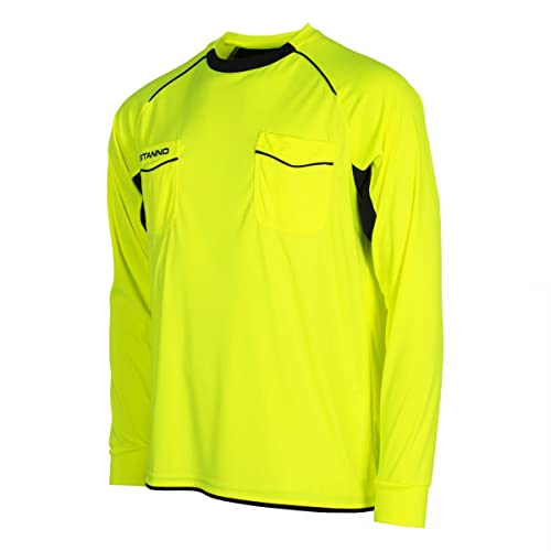 Stanno Schiedsrichter Shirt - Advanced ClimaTec Technology - Atmungsaktiv und Komfortabel - Funktionelle Brusttaschen - Ideal für Schiedsrichter - Gelb - Größe XL von Stanno
