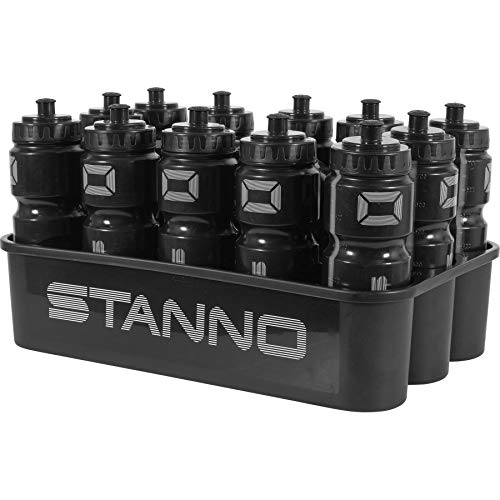Stanno Flaschenträgerset - 12 hochwertige 0,75L Flaschen - Langlebig und tragbar - Schwarzes Design - Ideal für Sportmannschaften und Trainingskurse - No Colour - Maat One size von Stanno