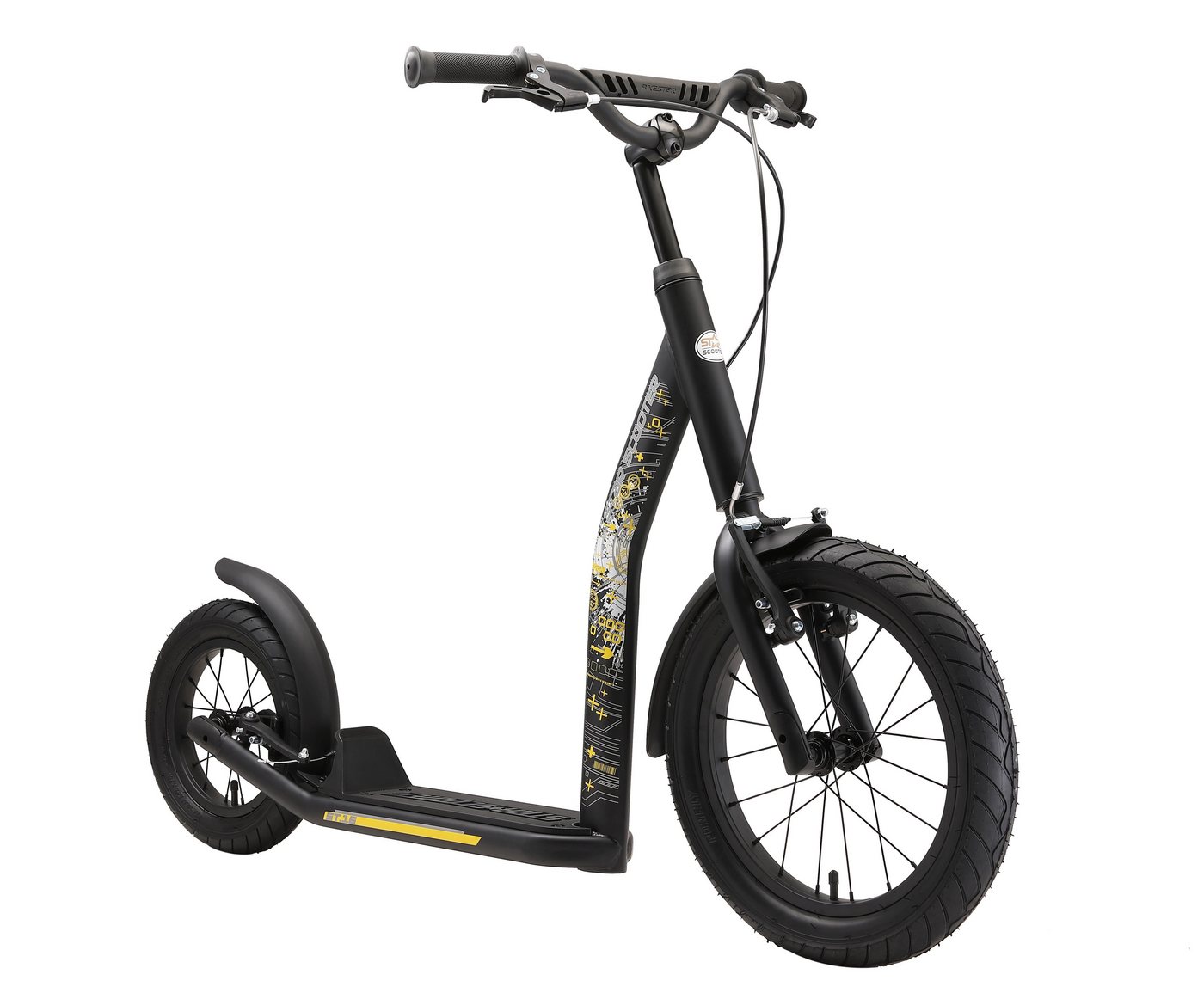Star-Scooter Cityroller 16 Zoll, ab 8 Jahre, Kinder City Roller ab 140 cm, Jungen, Mädchen, Höhenverstellbar, Seitenständer von Star-Scooter