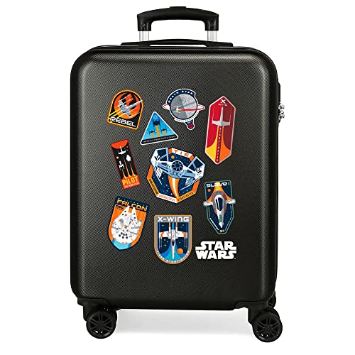 Star Wars Badges Kabinentrolley, 38 x 55 x 20 cm, Schwarz, 38x55x20 cms, Kabinenkoffer von Star Wars
