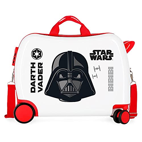 Star Wars Darth Vader Kinderkoffer, Weiß, 50 x 38 x 20 cm, starr, ABS, seitlicher Zahlenkombinationsverschluss, 34 l, 1,8 kg, 4 Räder, Handgepäck. von Star Wars