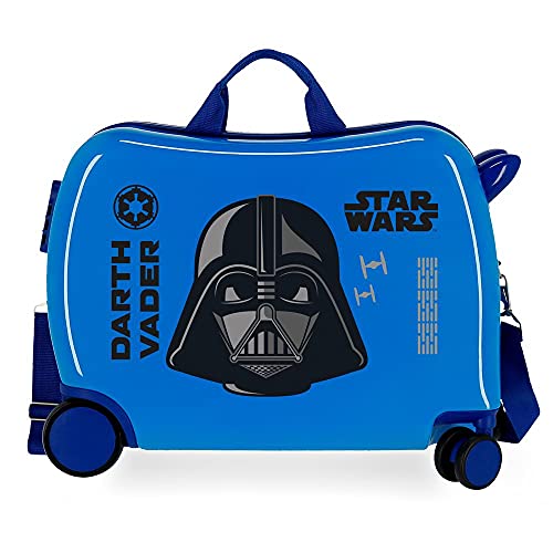 Star Wars Darth Vader Kinderkoffer, blau, 50 x 38 x 20 cm, starr, ABS, seitlicher Zahlenkombinationsverschluss, 34 l, 1,8 kg, 4 Räder, Handgepäck. von Star Wars