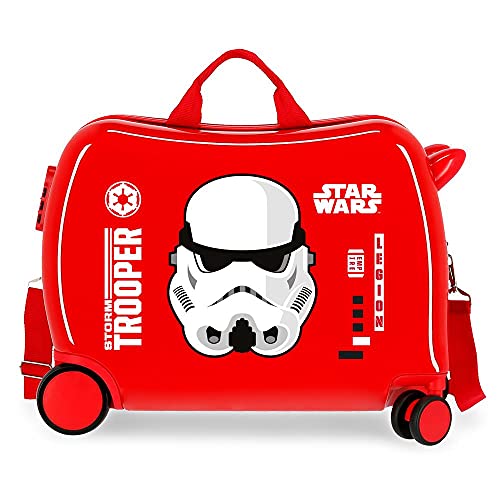 Star Wars Storm Kinderkoffer, rot, 50 x 38 x 20 cm, starr, ABS, seitlicher Zahlenkombinationsverschluss, 34 l, 1,8 kg, 4 Räder, Handgepäck. von Star Wars