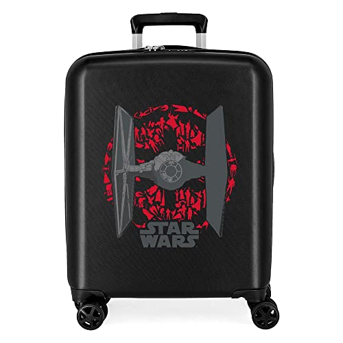 Star wars Tie Fighter Maleta de Cabina Negro 40x55x20 cms Rígida ABS Cierre TSA Integrado 38,4L 2,82 kgs 4 Ruedas Dobles Equipaje Mano von Star Wars