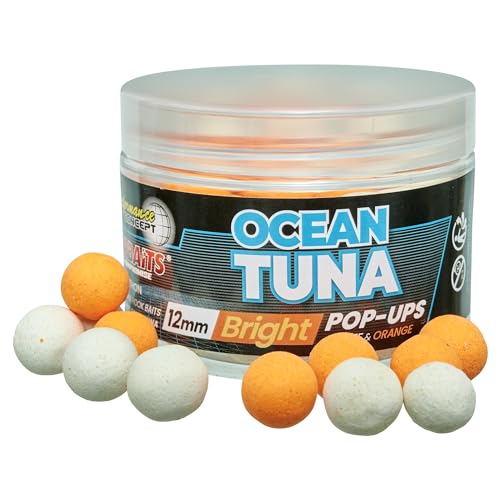 Starbaits Bouillettes Performance Concept Ocean Thunfisch Bright Pop Up – 50 g – D.12 mm – Blanc + Orange Fluo – 82188 von Starbaits