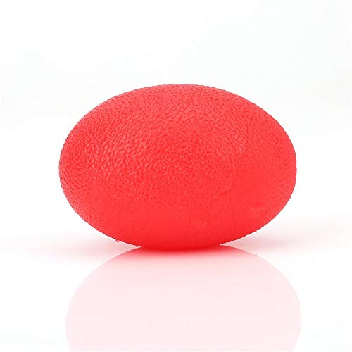 Hand Übungsbälle - 1pcs Silikon Ei geformt Massage-Therapie-Griff-Ball for Handgelenk Finger Krafttraining Stressabbau (Farbe : Red) von Starbun