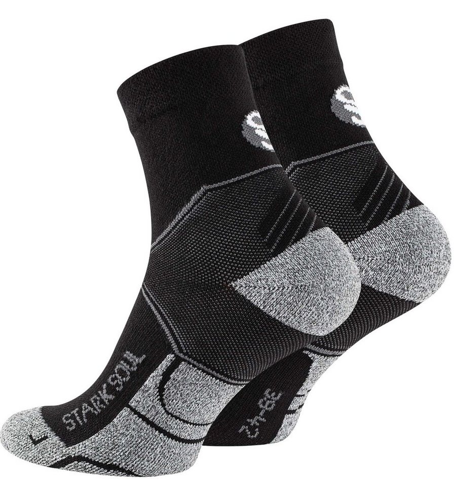 Stark Soul® Laufsocken Quarter Sport Socken, Performance - 2 Paar Laufsocken (2 Paar) Gepolsterte Sohle von Stark Soul®