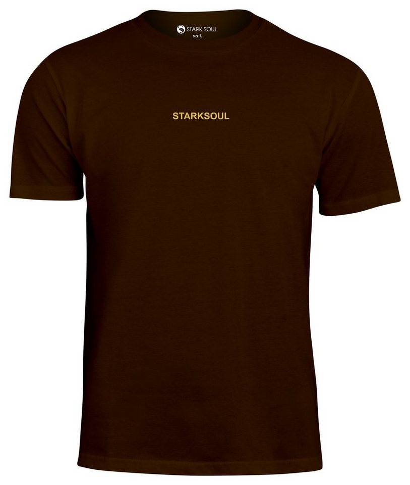 Stark Soul® T-Shirt T-Shirt Embossed - Baumwolle, Kurzarm von Stark Soul®