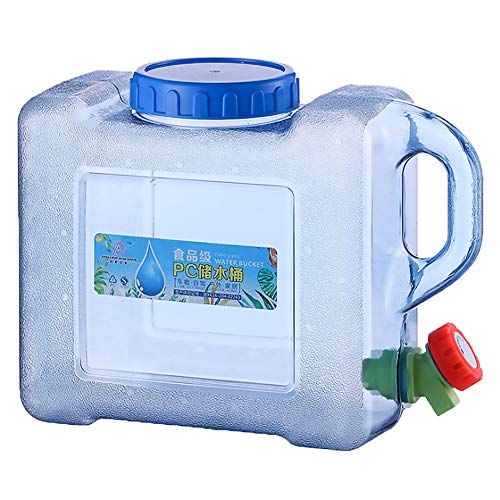 Starnearby 5L~22L Wasserkanister, Wasserkanister mit Hahn, Wassertank, Tragbarer Trinkwasserkanister, Wasserbehälter, Wasserkanister BPA frei, für Outdoor, Camping, Trinkder Speicher (5L) von Starnearby