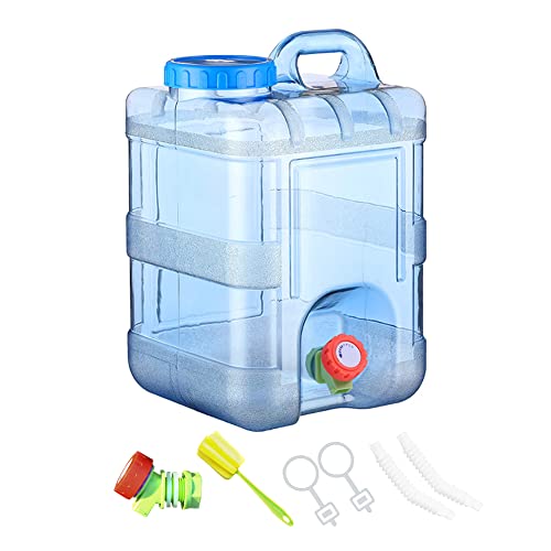 Starnearby 7.5~22L Wasserkanister mit Hahn,Tragbarer Trinkwasserbehälter mit Ausguss Stutzen Kanister BPA frei für Camping Autofahrten Bevorratung(15L) von Starnearby