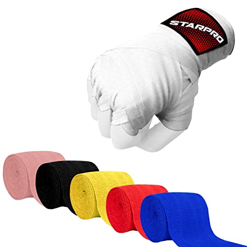 Starpro Boxbandagen Elastische Boxbandagen mit Daumenschlaufe 2,55m, 3,5m und 4,5m Für MMA, Kickboxen, Boxen Sport und Kampfsport Herren, Frauen & Kinder Langlebige Handgelenk Bandagen von Starpro