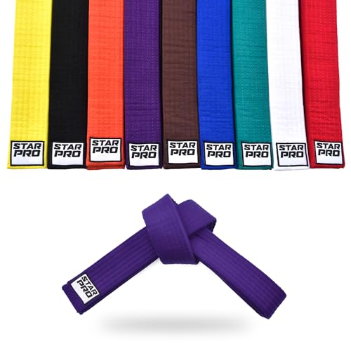 Starpro Martial Arts Grading Belt - 7 Stich Baumwolle - 9 Farben - Leichtes Design für Karate Judo Taekwondo Training und Wettkampf - 240cm 280cm 320cm von Starpro