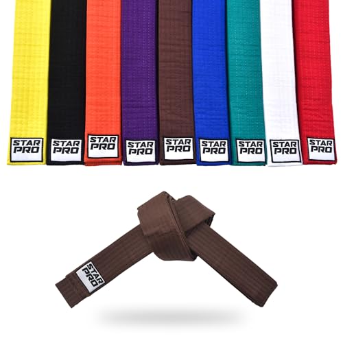 Starpro Martial Arts Grading Belt - 7 Stich Baumwolle - 9 Farben - Leichtes Design für Karate Judo Taekwondo Training und Wettkampf - 240cm 280cm 320cm von Starpro