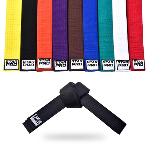 Starpro Martial Arts Grading Belt - 7 Stich Baumwolle - 9 Farben - Leichtes Design für Karate Judo Taekwondo Training und Wettkampf - 240cm 280cm 320cm von Starpro