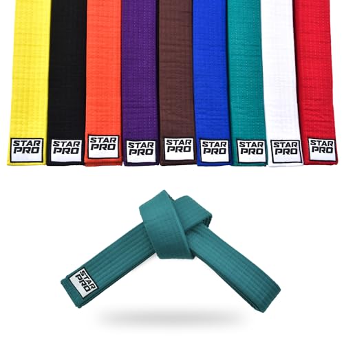 Starpro Martial Arts Grading Belt - 7 Stich Baumwolle - 9 Farben - Leichtes Design für Karate Judo Taekwondo Training und Wettkampf - 240cm 280cm 320cm von Starpro