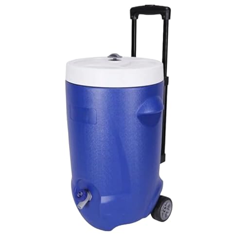 Steamy Cool 20 Roller, Isolierter Getränkebehälter mit Rollen, 20 Liter, Blau von Steamy