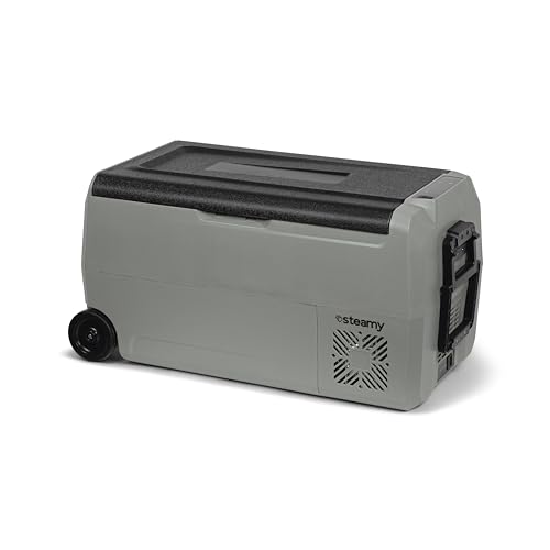Steamy-E Dual Zone Roller Elektrische Kompressor Kühlbox mit Rollen (36 Liter) von Steamy