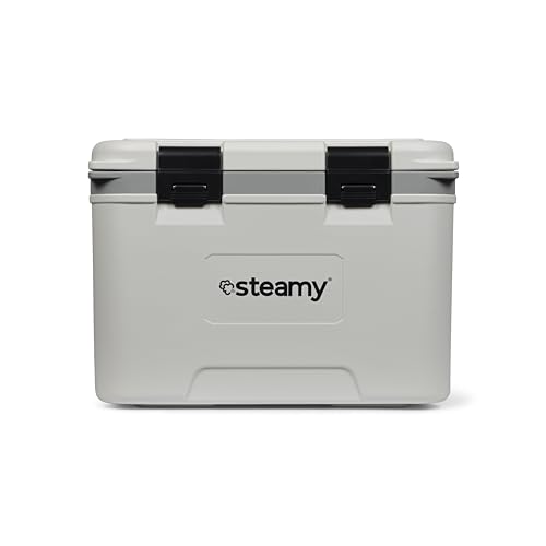 Steamy Marine 21, Kühlbox Inklusive Trennwand und Einlegeschale, 21 Liter, Weiß von Steamy