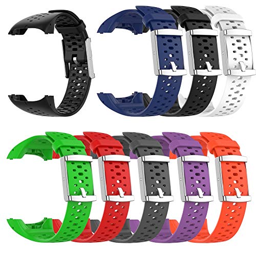 Stecto Silikon-Uhrenarmband kompatibel für Polar M400/M430 mit Werkzeug, weiches Silikon-Uhrenarmband, Sportarmband-Set, Fitness-Tracker-Ersatzband, mehrere Farben von Stecto