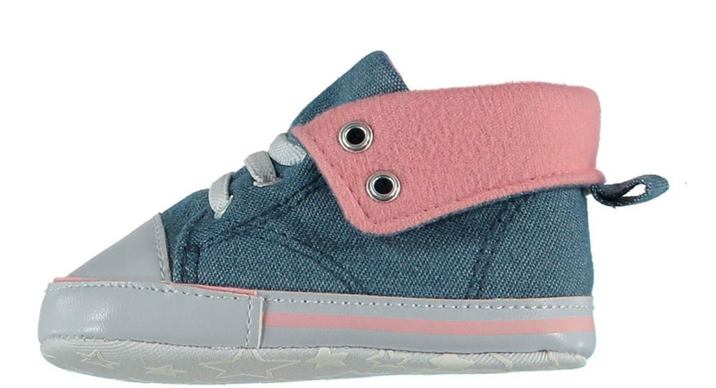 Steinnacher Bärbel Baby Sneaker für Mädchen dunkelblau rosa Babystiefel von Steinnacher Bärbel