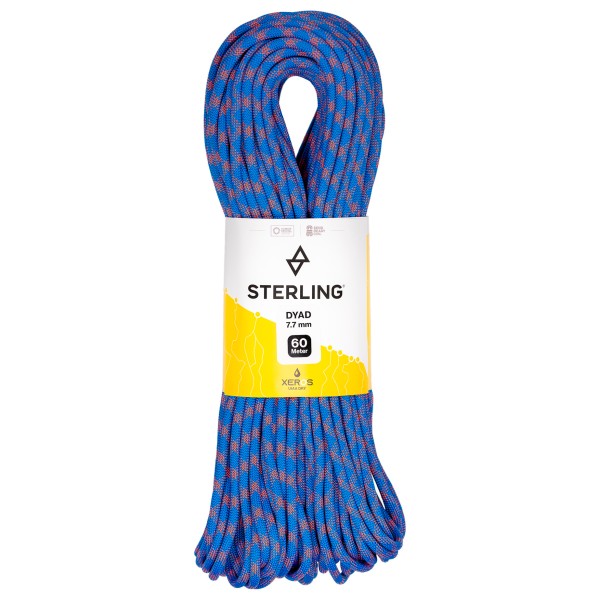 Sterling Rope - Dyad 7.7 - Halbseil Gr 30 m;40 m blau;rot von Sterling Rope
