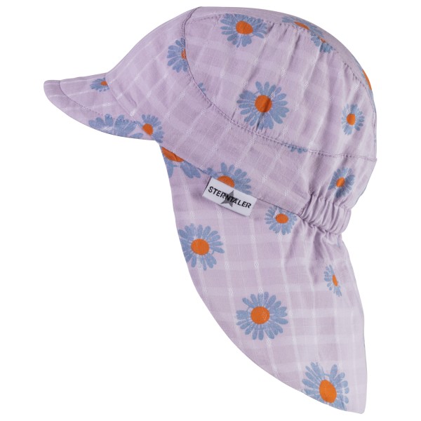 Sterntaler - Kid's Schirmmütze Nacken Blume - Cap Gr 49 cm lila von Sterntaler