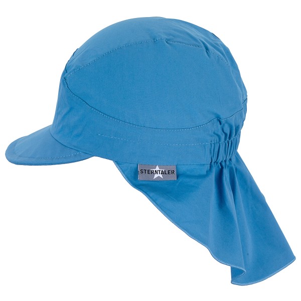 Sterntaler - Kid's Schirmmütze mit Nackenschutz Uni - Cap Gr 51 cm blau von Sterntaler