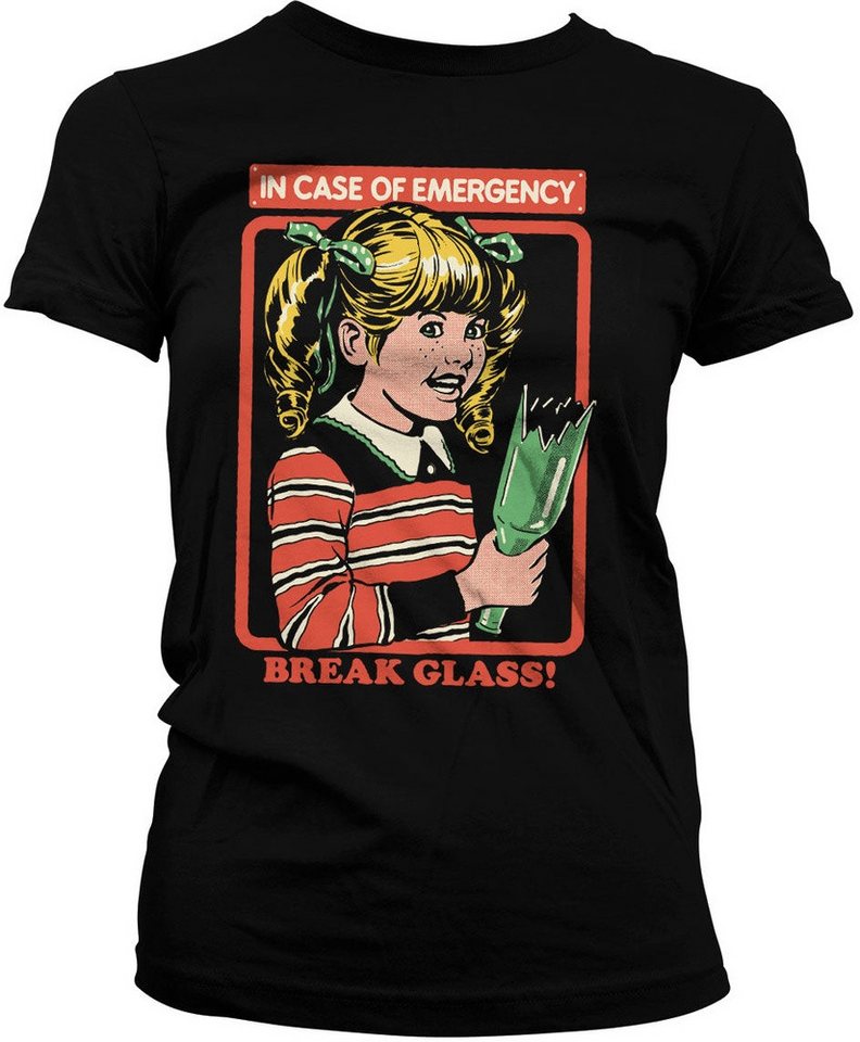 Steven Rhodes T-Shirt In Case Of Emergency Break Glass Girly Tee von Steven Rhodes