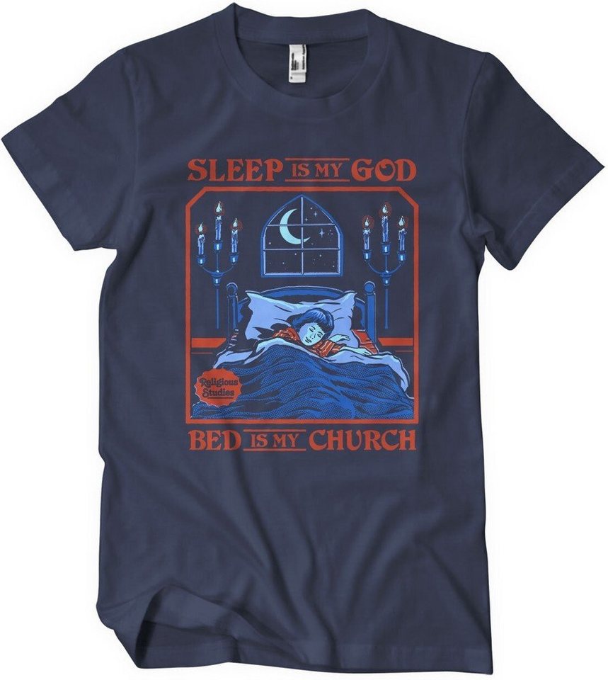 Steven Rhodes T-Shirt Sleep is my God von Steven Rhodes