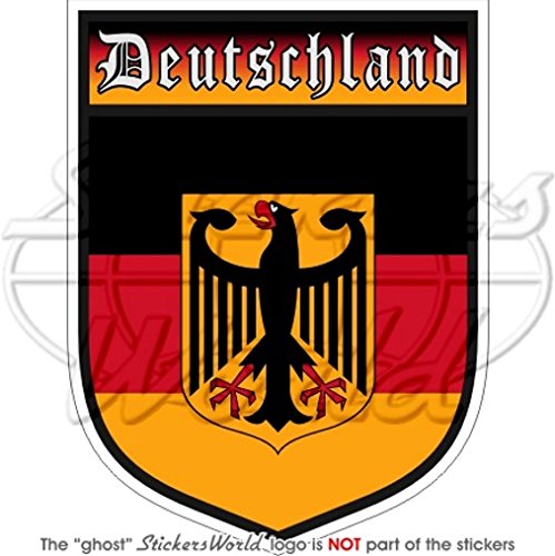 Germany Deutschland Deutsche Shield Deutsch 100 mm (10,2 cm) Vinyl Bumper Aufkleber, Aufkleber von StickersWorld