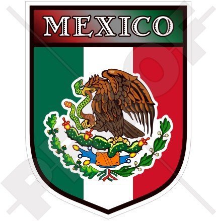 MEXIKO Mexikanischer Schild 100mm Auto & Motorrad Aufkleber, Vinyl Sticker von StickersWorld