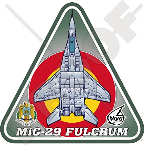 MIG-29 FULCRUM ROMANIA Mikoyan-Gurevich MiG-29A Rumänische Luftwaffe, 95 mm Vinyl-Aufkleber von StickersWorld