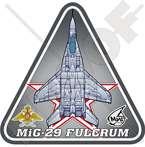 MIG-29 FuLCRum Russland, Mikoyan-Gurevich, MiG-29S, Russische Luftwaffe, 95 mm, Vinyl-Aufkleber von StickersWorld
