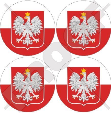 Polen Polska Polish 50 mm (5,1 cm) Vinyl bumper-helmet Sticker, Aufkleber X4 von StickersWorld